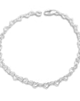 Silver Hearts Bracelet