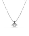 14k Petite Evil Eye Diamond Necklace