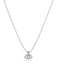 14k Petite Evil Eye Diamond Necklace