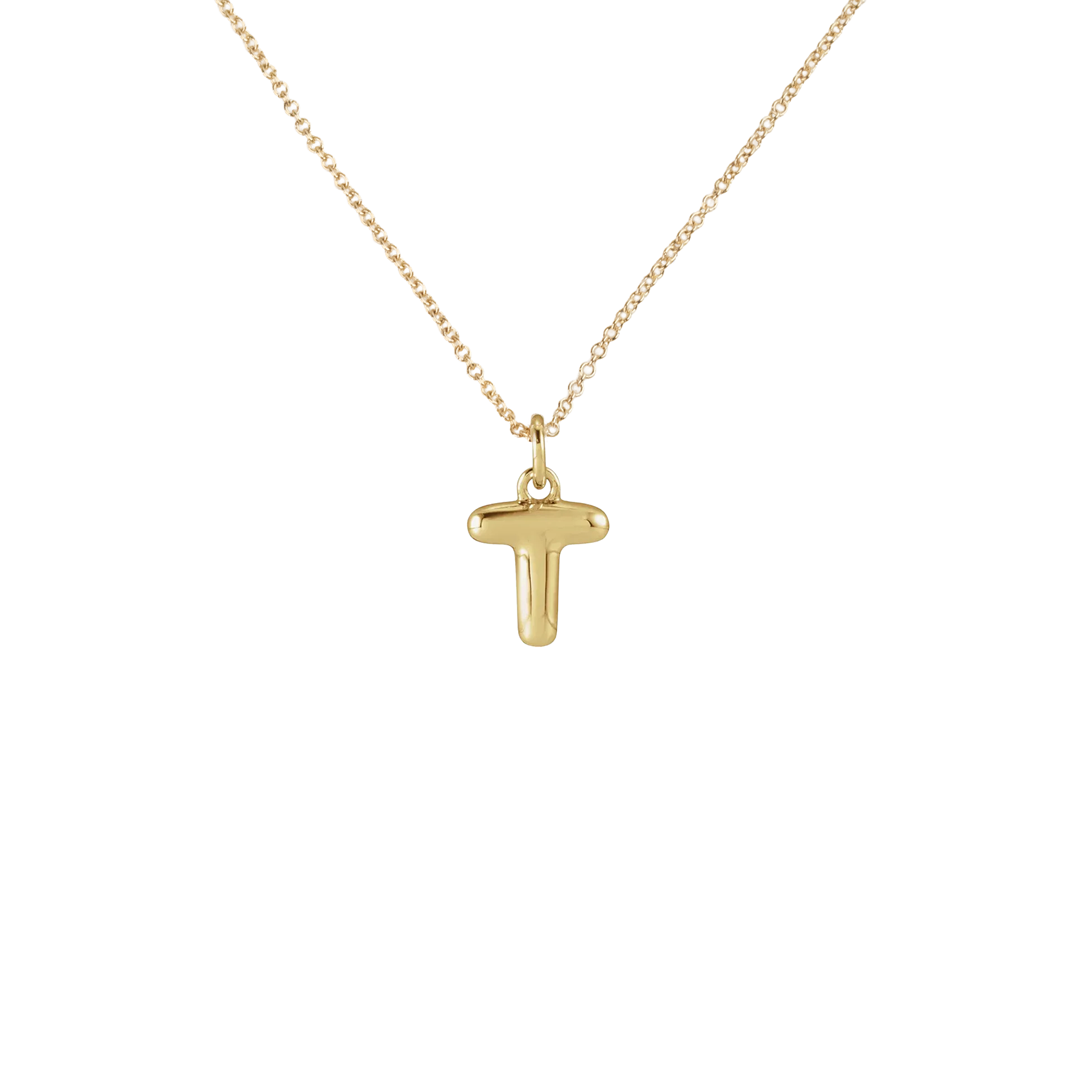 14k Bubble Letter Necklace