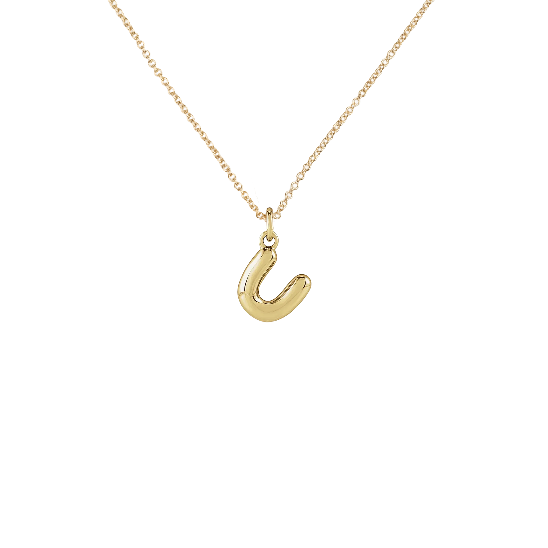 14k Bubble Letter Necklace