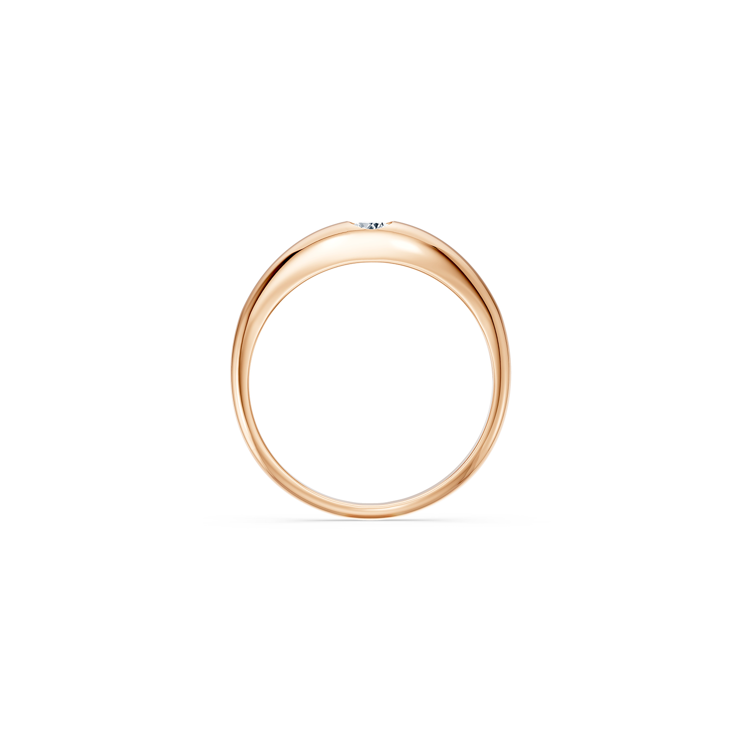 14k Little Diamond Dome Ring