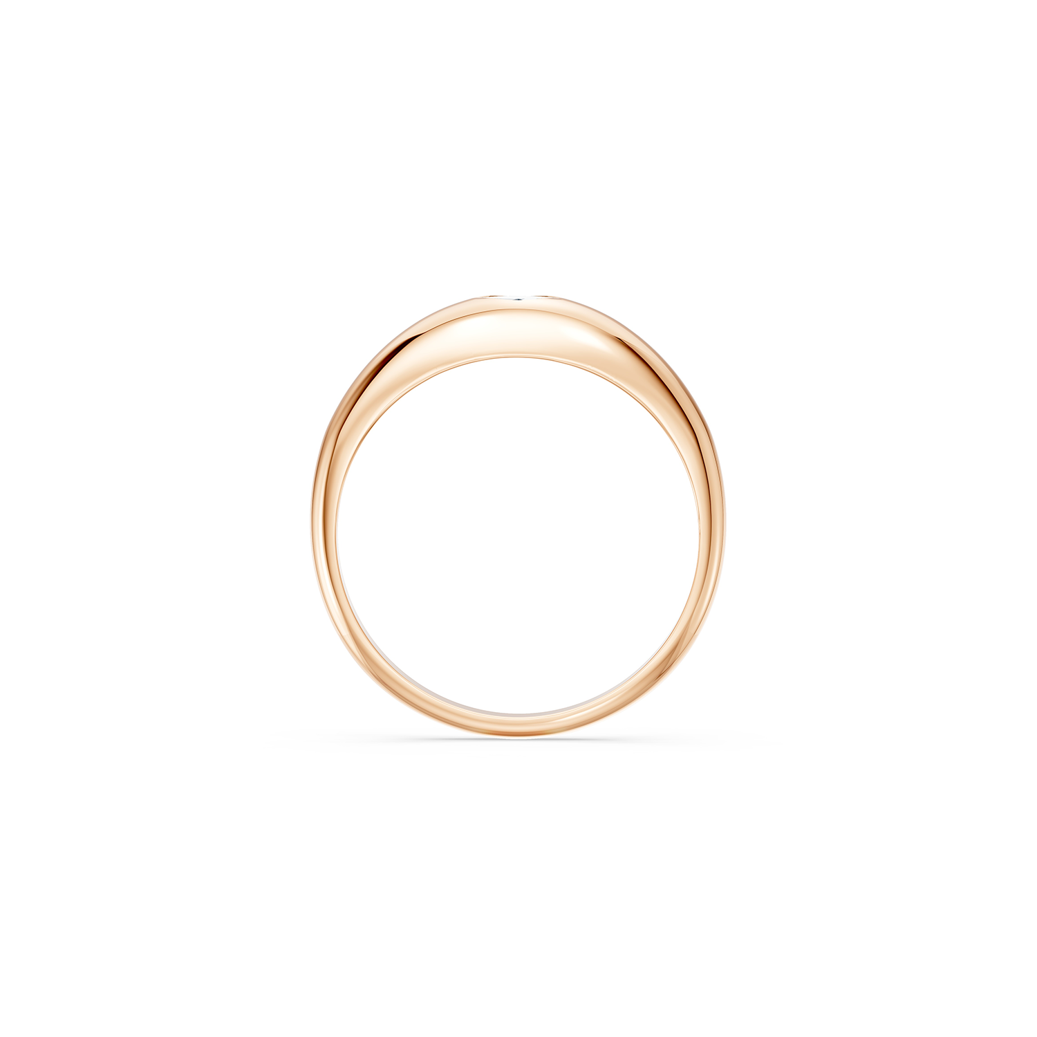 14k Little Marquise Diamond Dome Ring