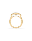 14k Emerald-Cut Axis Bezel Ring