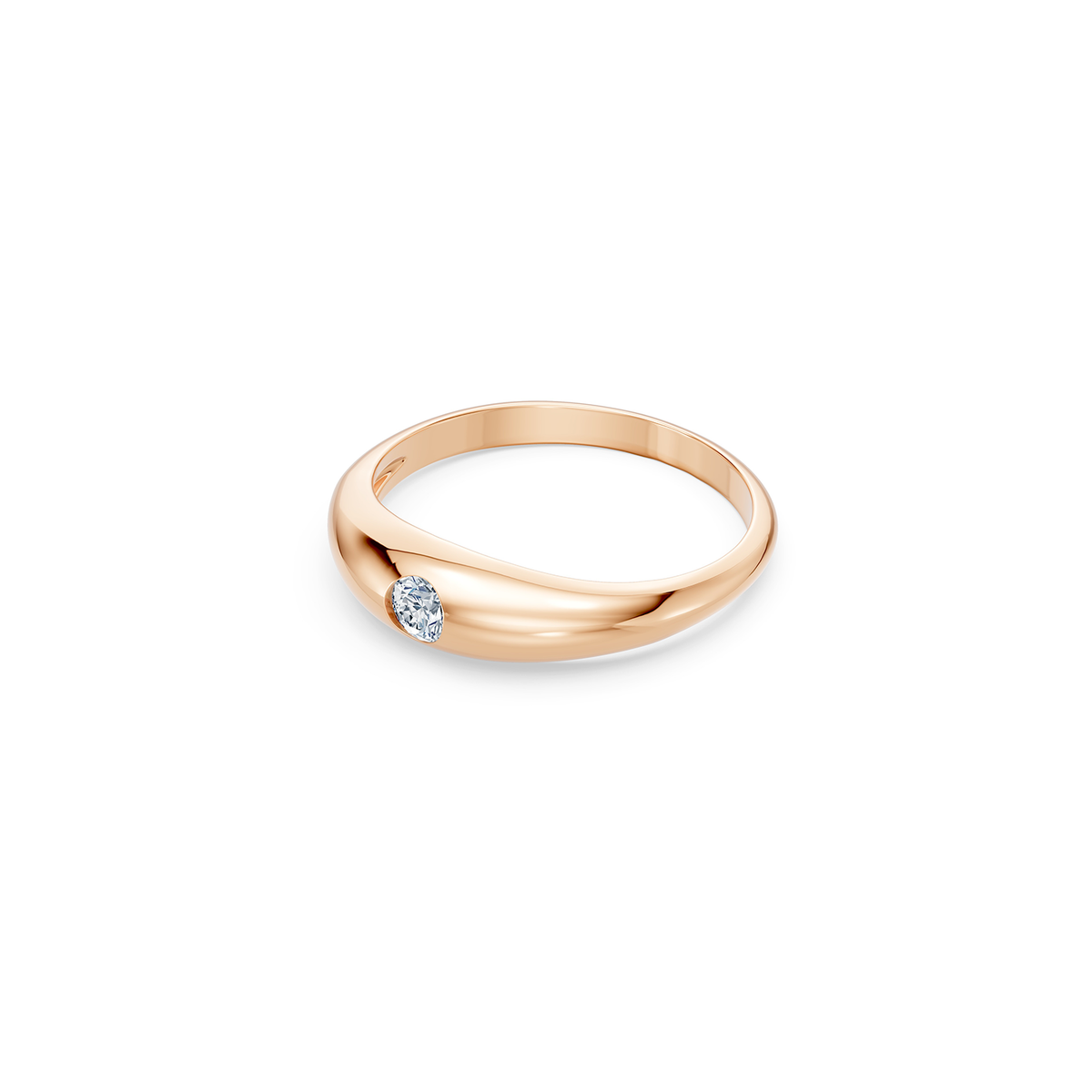 14k Little Diamond Dome Ring
