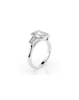 14k Emerald-Cut Axis Bezel Ring