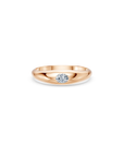 14k Little Oval Diamond Dome Ring