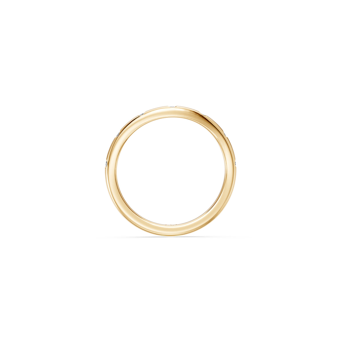 14k Curved Diamond Luna Stacker