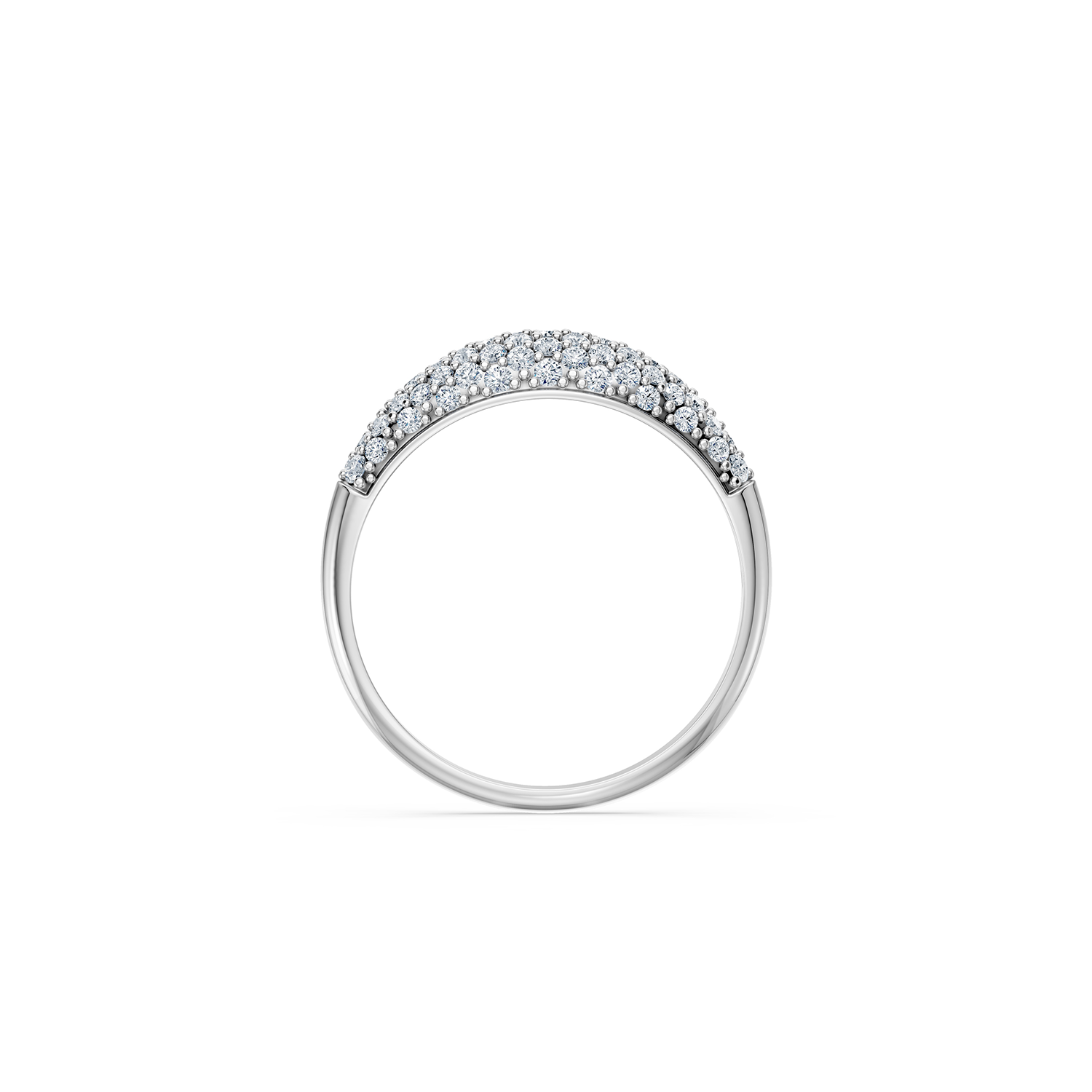 14k Little Diamond Pavé Dome Ring