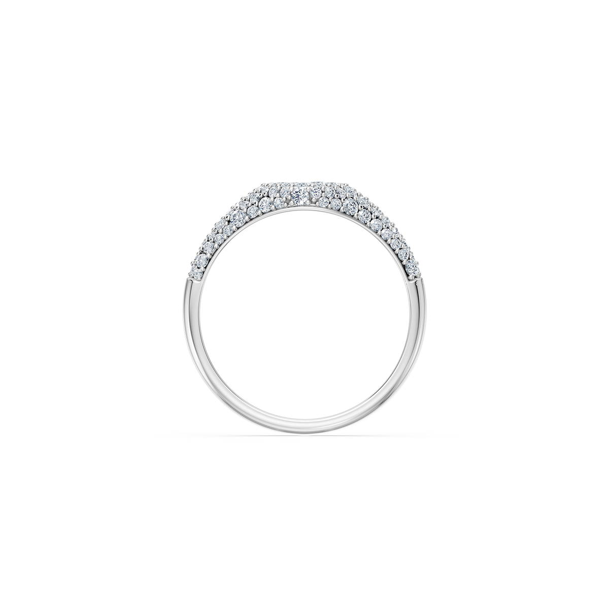 14k Petite Pavé Signet Ring