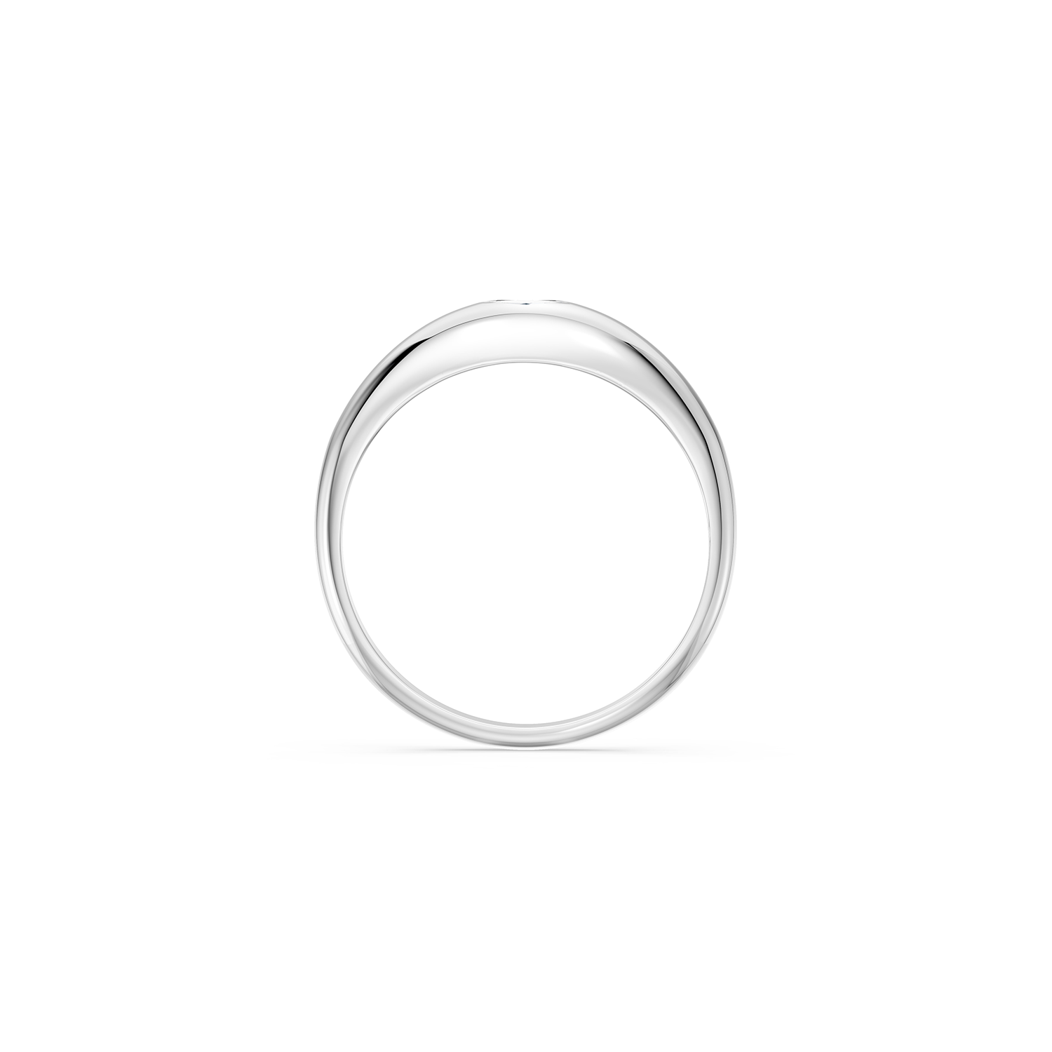 14k Little Marquise Diamond Dome Ring