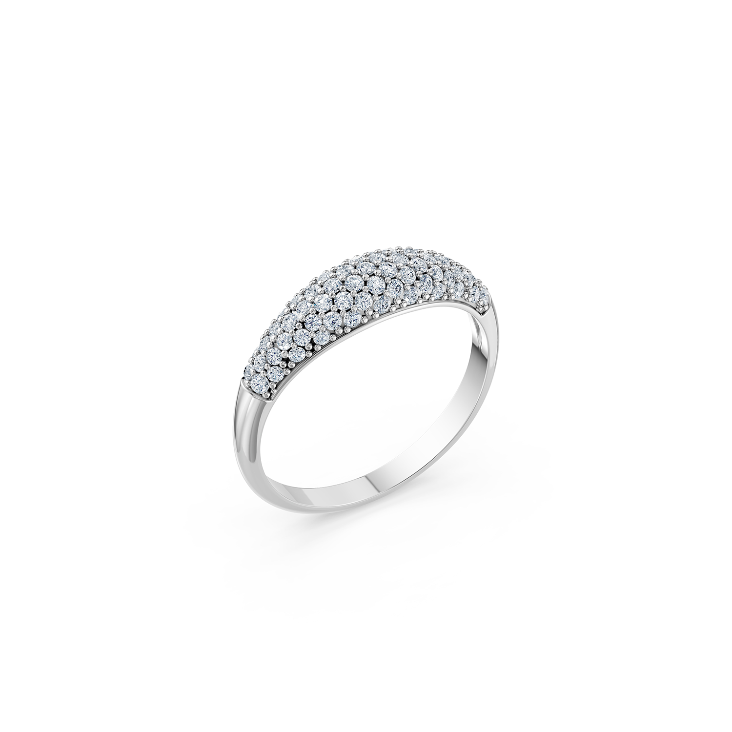 14k Little Diamond Pavé Dome Ring
