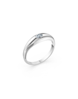 14k Little Oval Diamond Dome Ring
