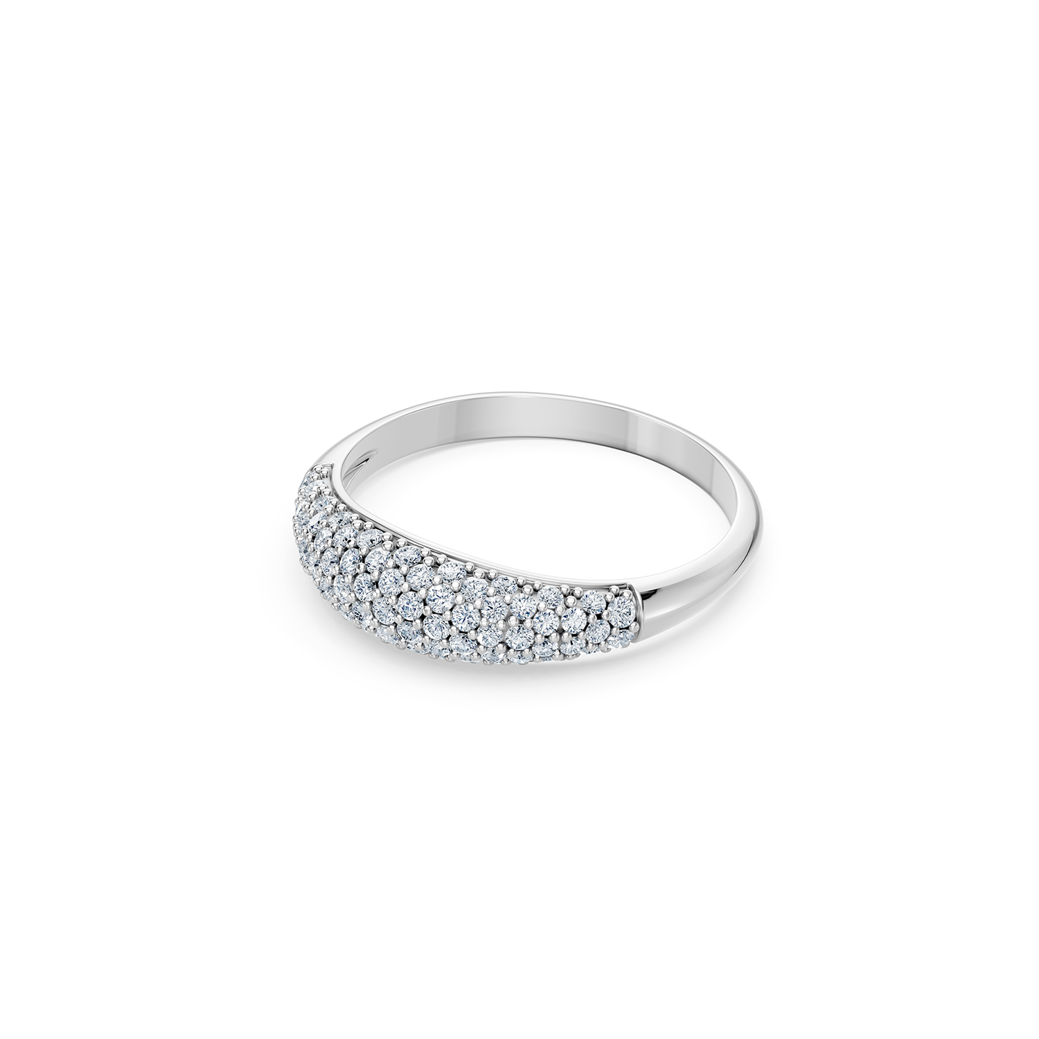 14k Little Diamond Pavé Dome Ring