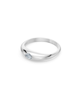 14k Little Oval Diamond Dome Ring