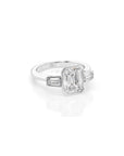 14k Emerald-Cut Axis Bezel Ring