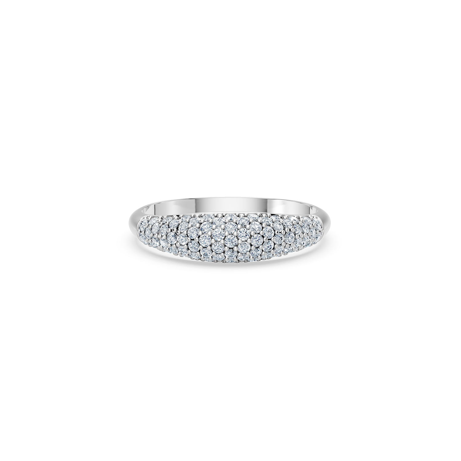 14k Little Diamond Pavé Dome Ring
