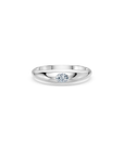 14k Little Oval Diamond Dome Ring