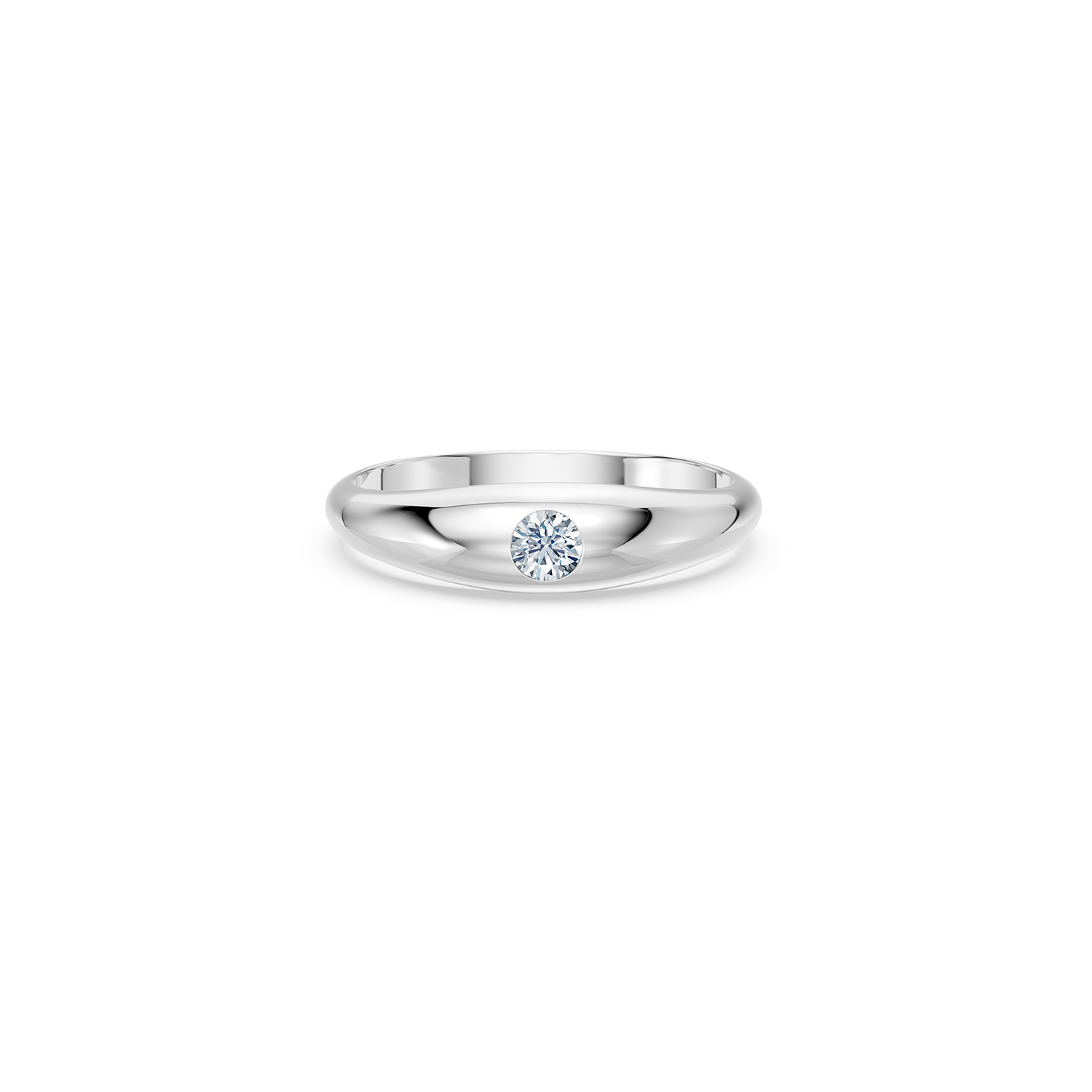 14k Little Diamond Dome Ring