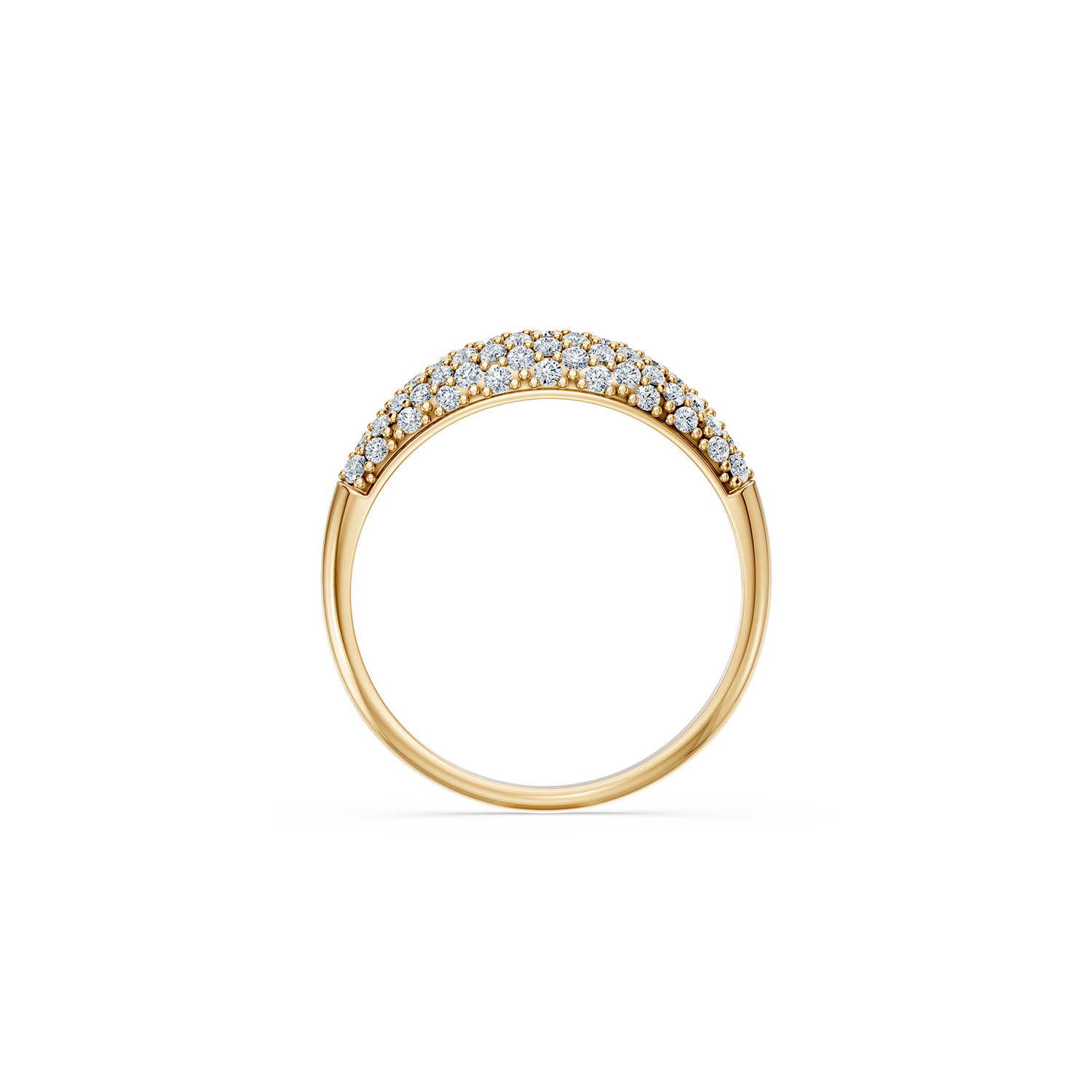 14k Little Diamond Pavé Dome Ring