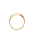 14k Little Oval Diamond Dome Ring