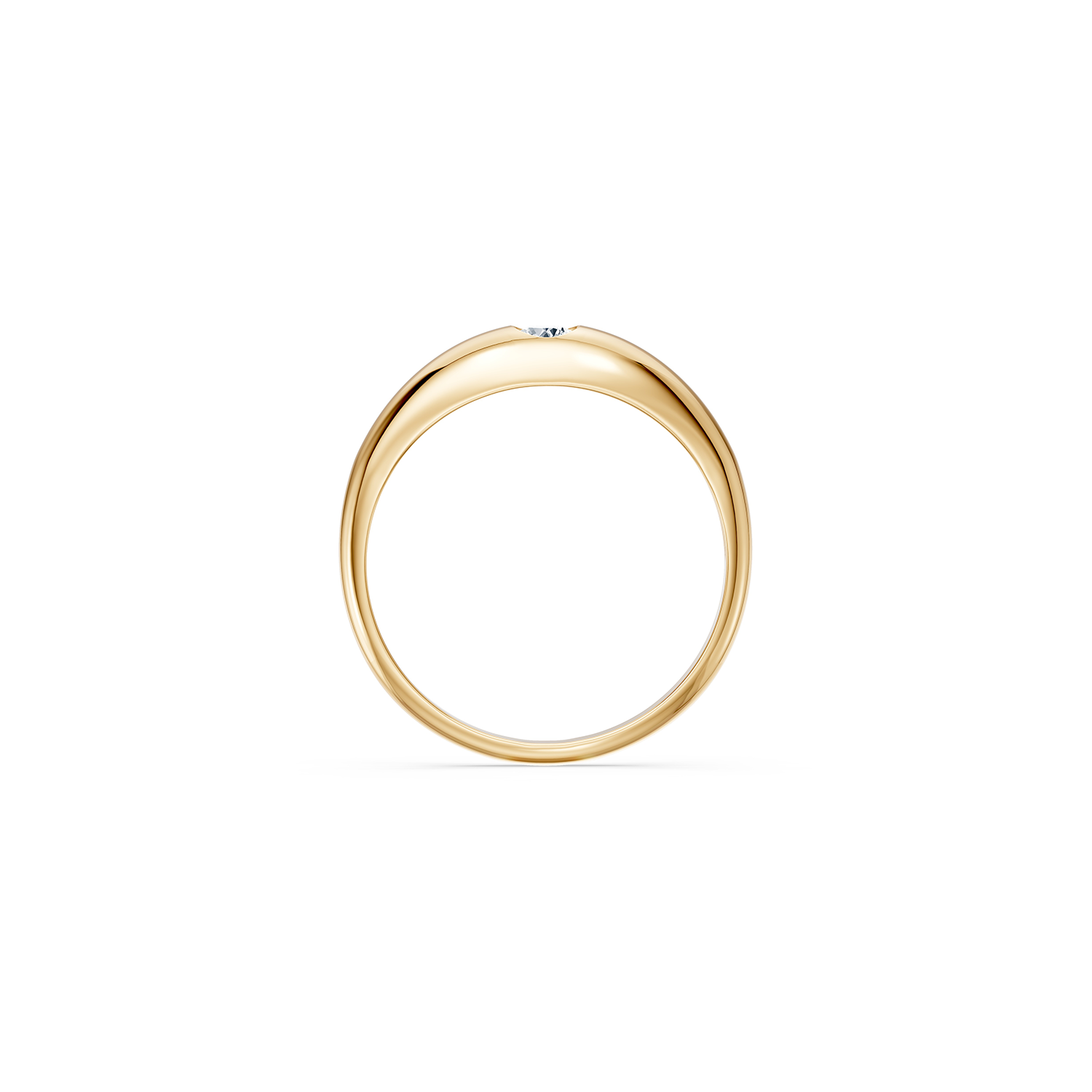 14k Little Diamond Dome Ring