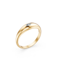 14k Little Marquise Diamond Dome Ring