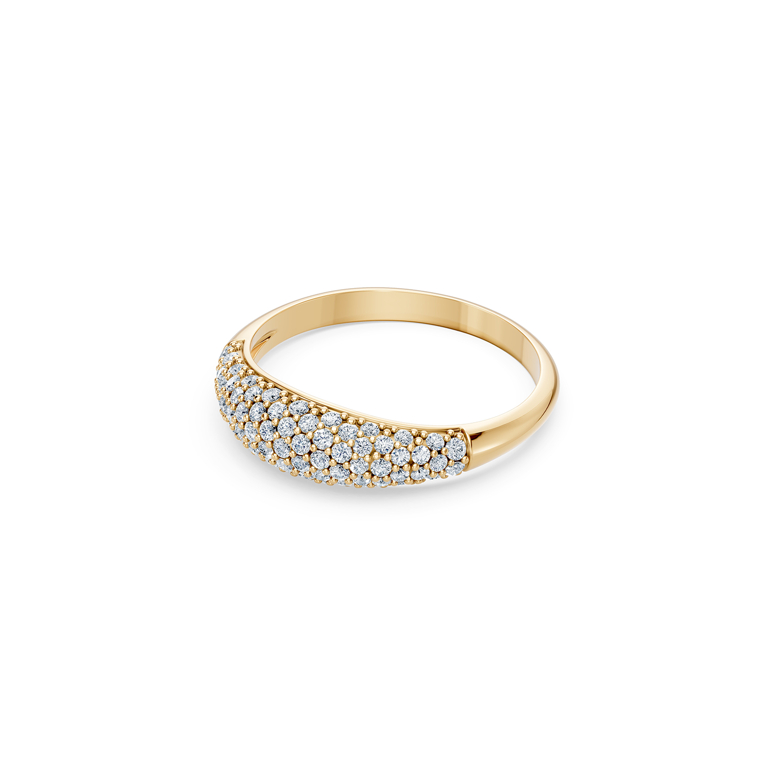 14k Little Diamond Pavé Dome Ring