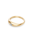 14k Little Marquise Diamond Dome Ring
