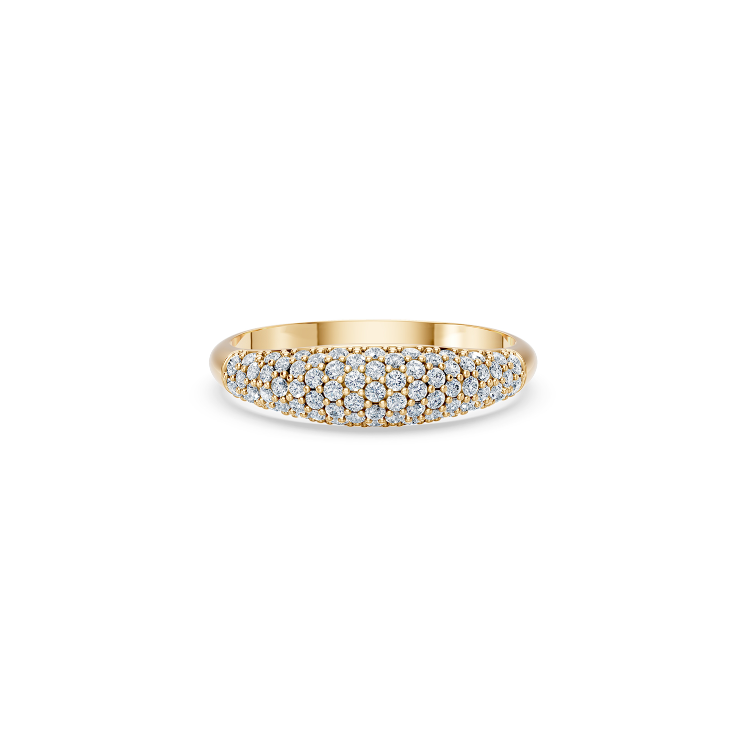 14k Little Diamond Pavé Dome Ring