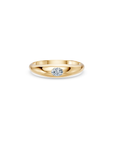 14k Little Oval Diamond Dome Ring