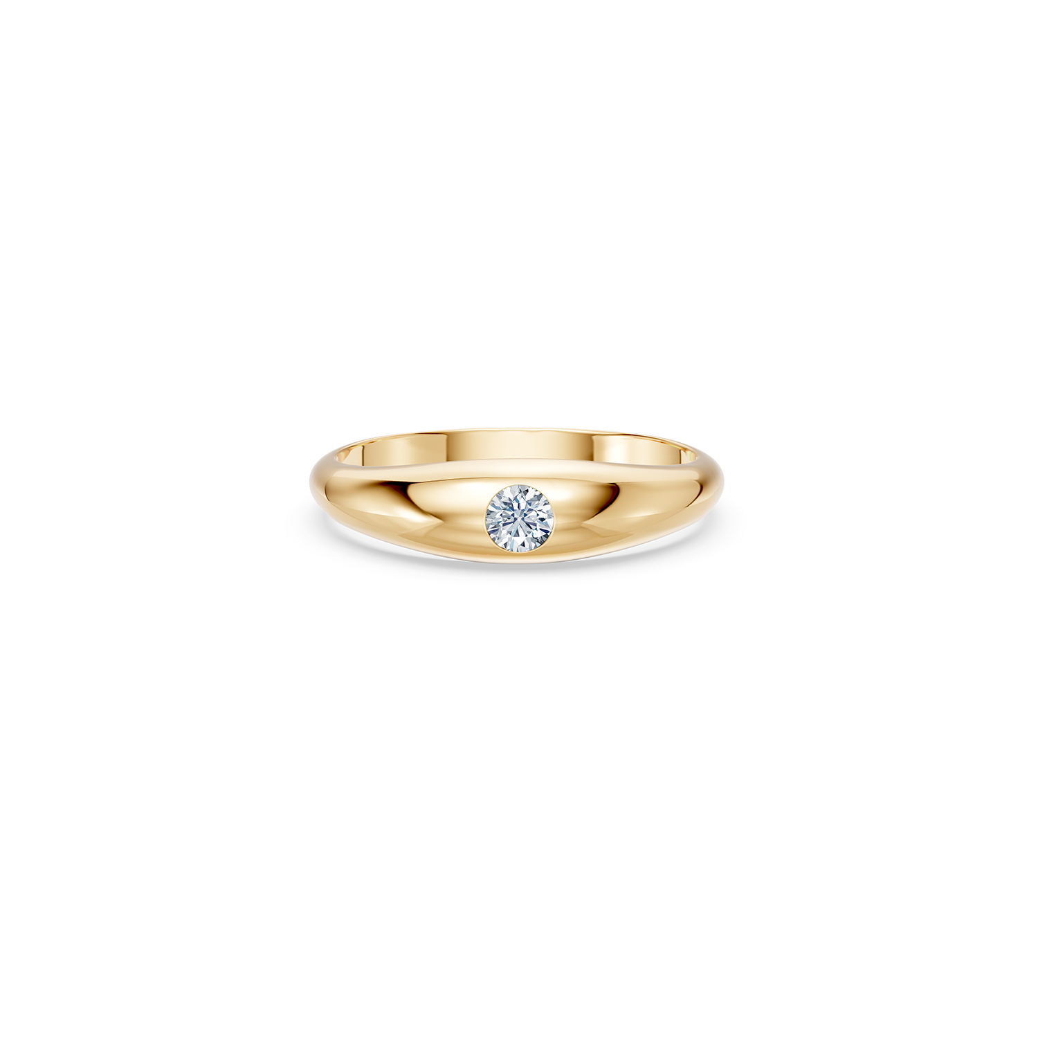14k Little Diamond Dome Ring