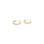 Gold Filled Flat Beaded Post Hoops