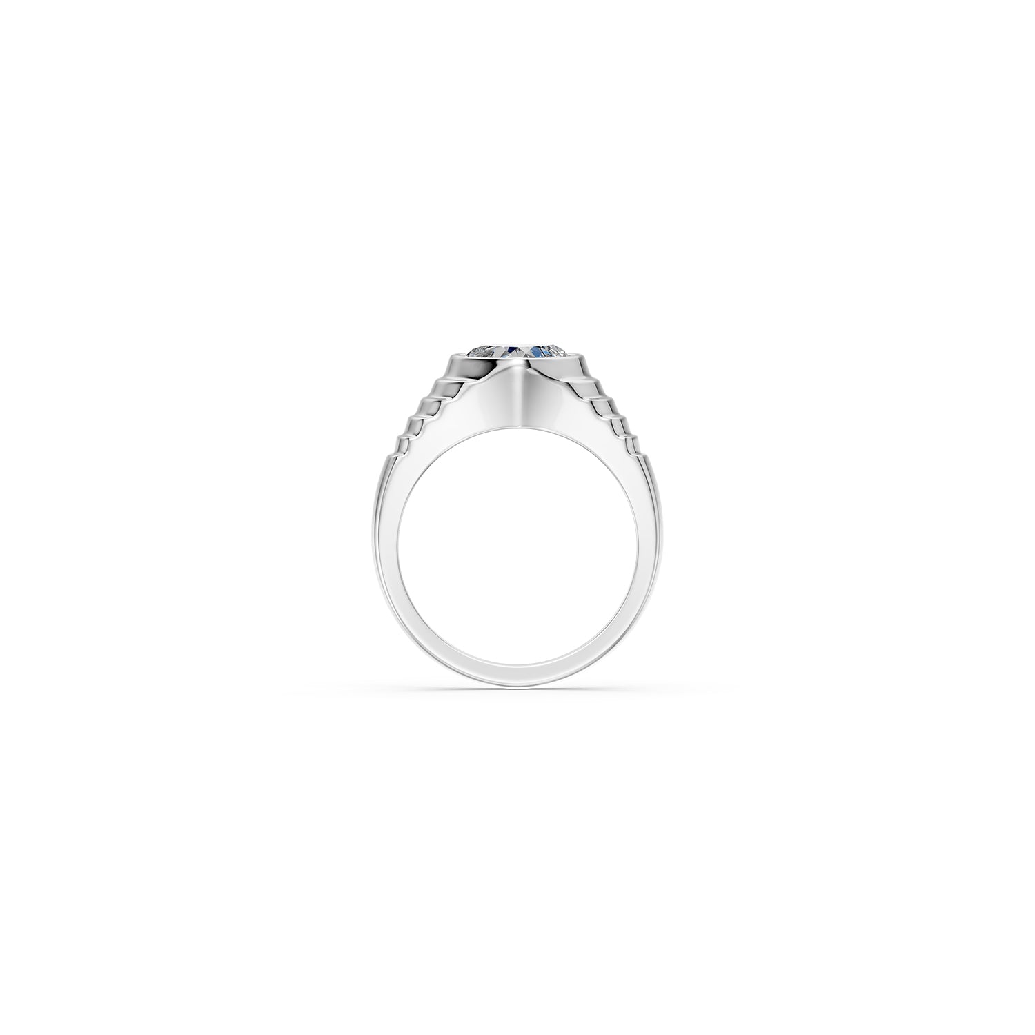14 Heart Diamond Pyramid Ring