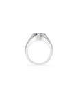 14 Heart Diamond Pyramid Ring