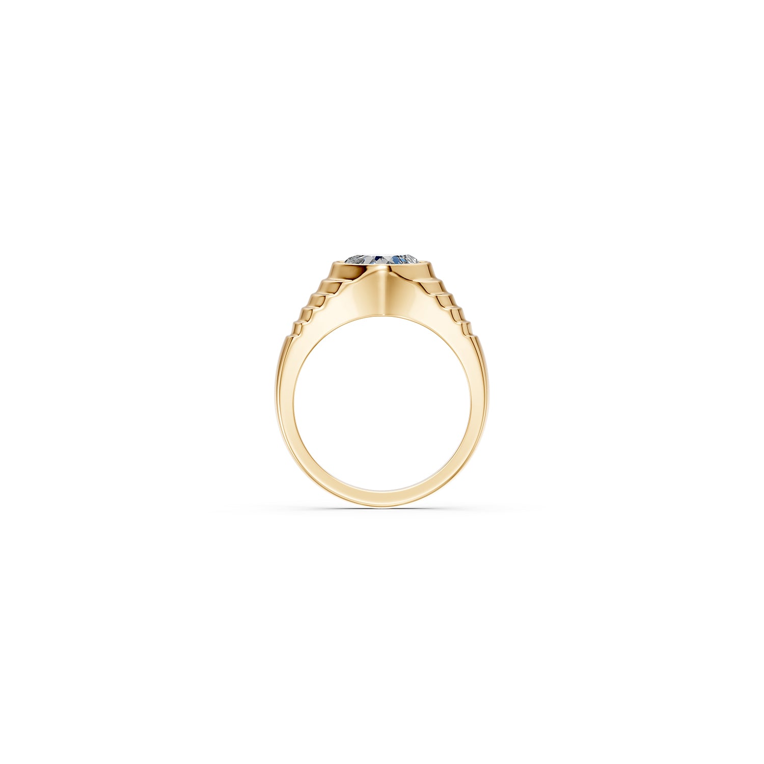 14 Heart Diamond Pyramid Ring