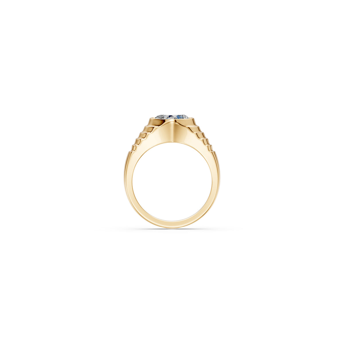 14 Heart Diamond Pyramid Ring