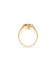 14 Heart Diamond Pyramid Ring