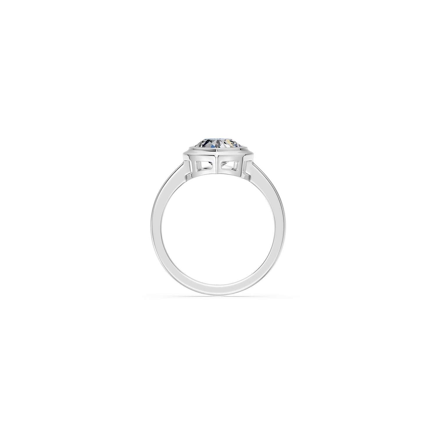 14k Pear Eclipse Bezel Ring