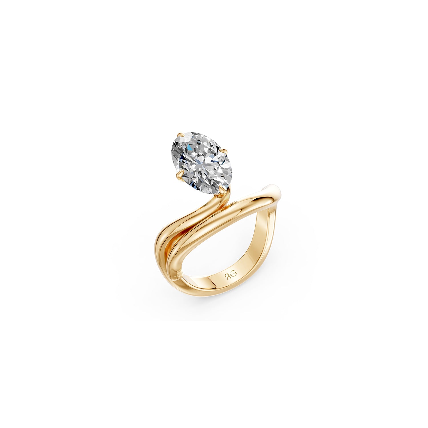 14k Oval Selene Ring