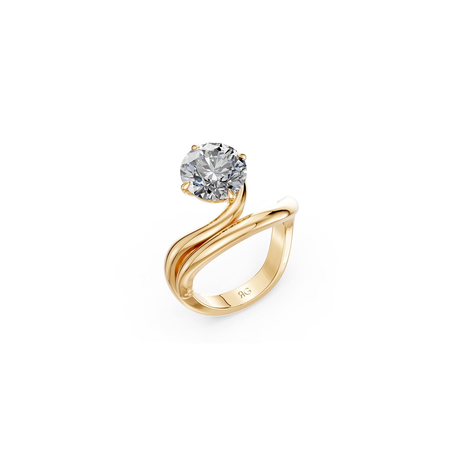 14k Round Selene Ring