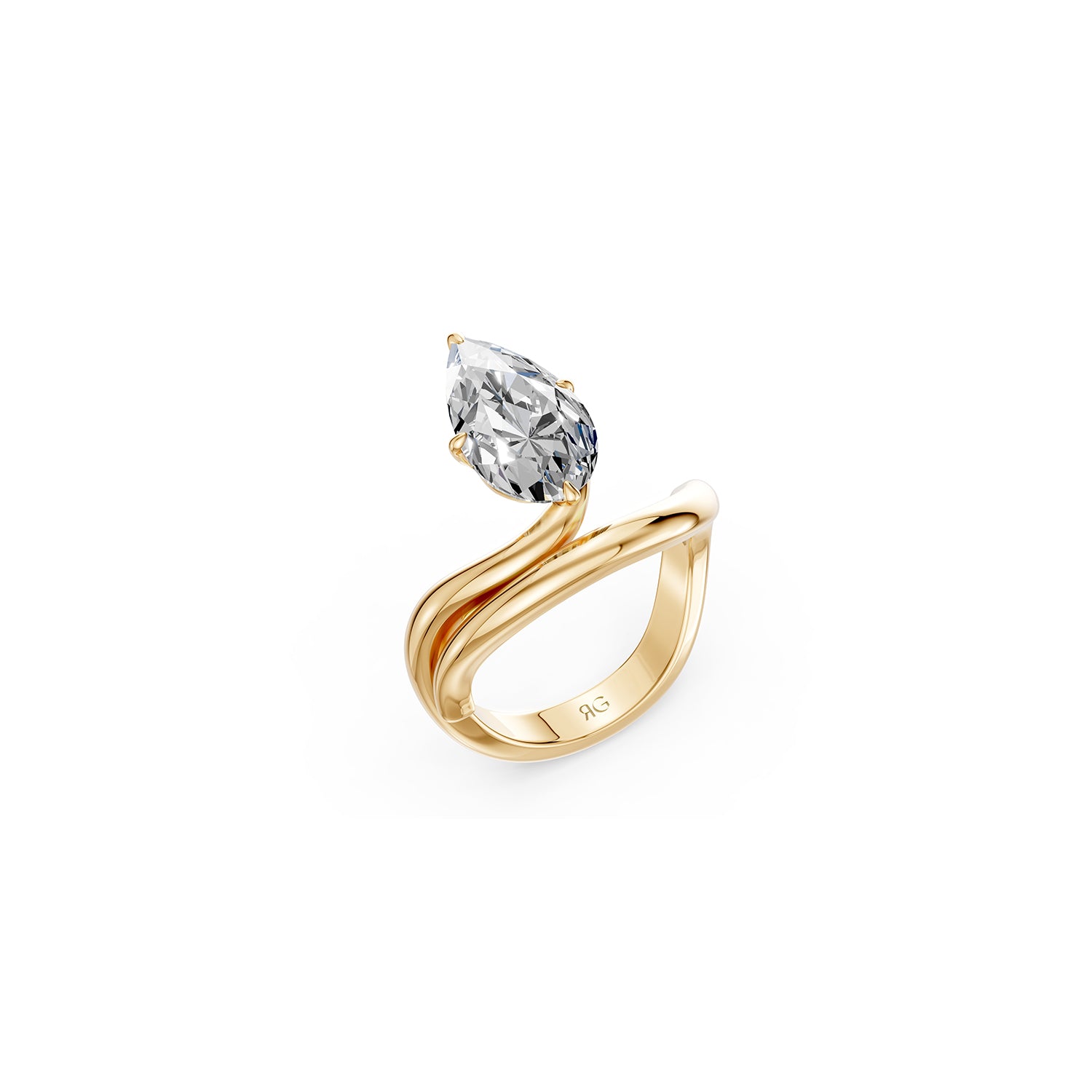 14k Pear Selene Ring