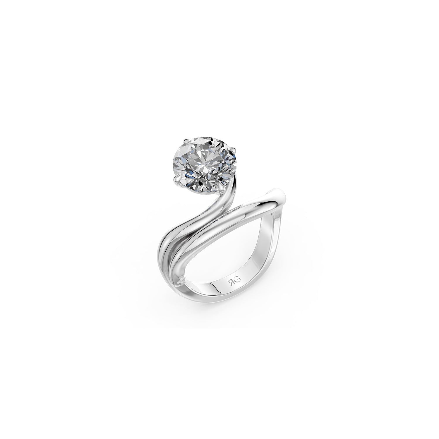 14k Round Selene Ring
