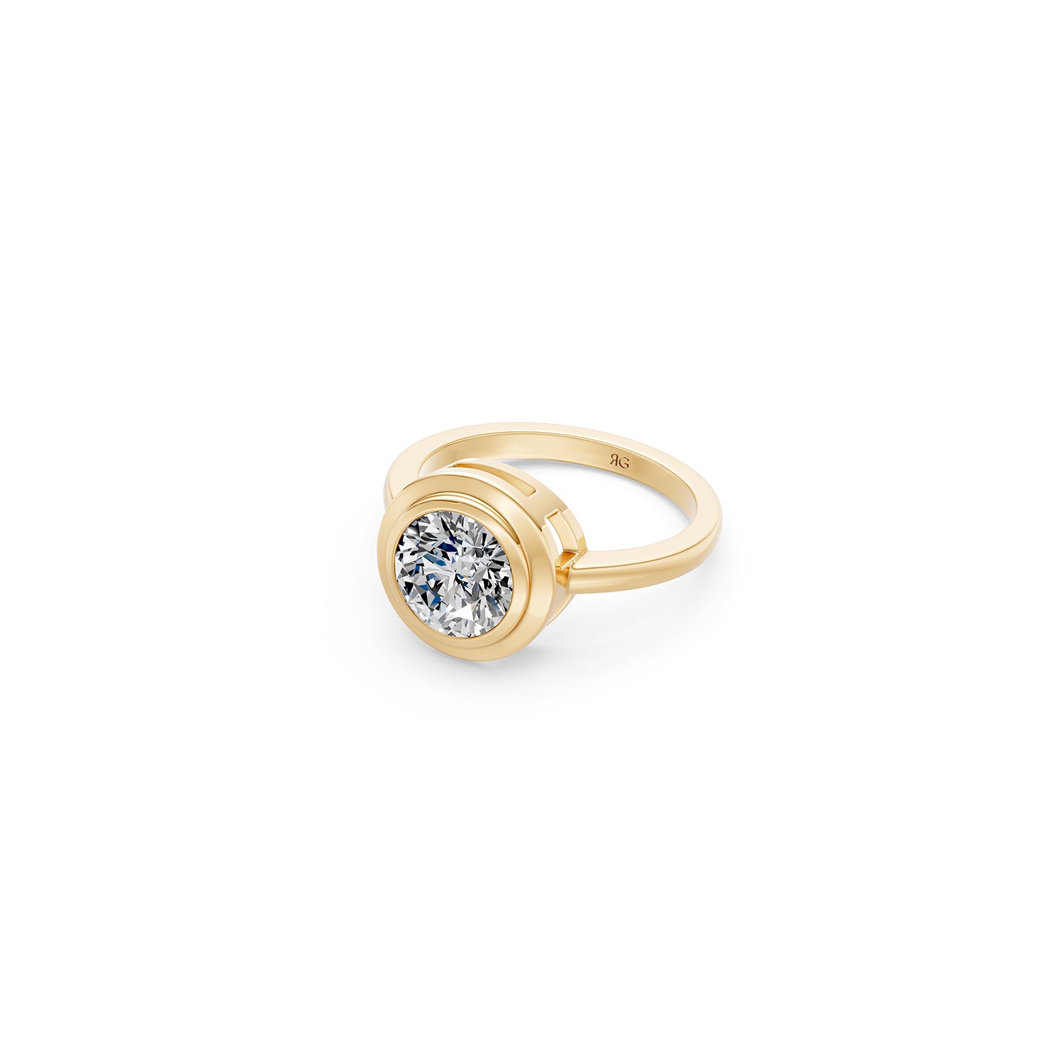 14k Round Eclipse Ring