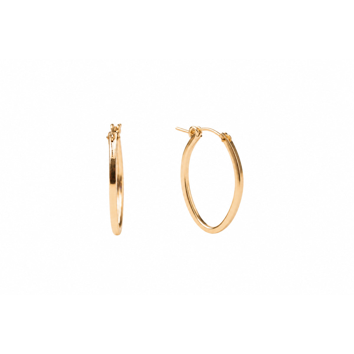 Gold Filled Oval Hoops
