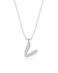 14k Diamond Bubble Letter Necklace
