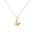 14k Bubble Letter Necklace
