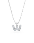 14k Diamond Bubble Letter Necklace