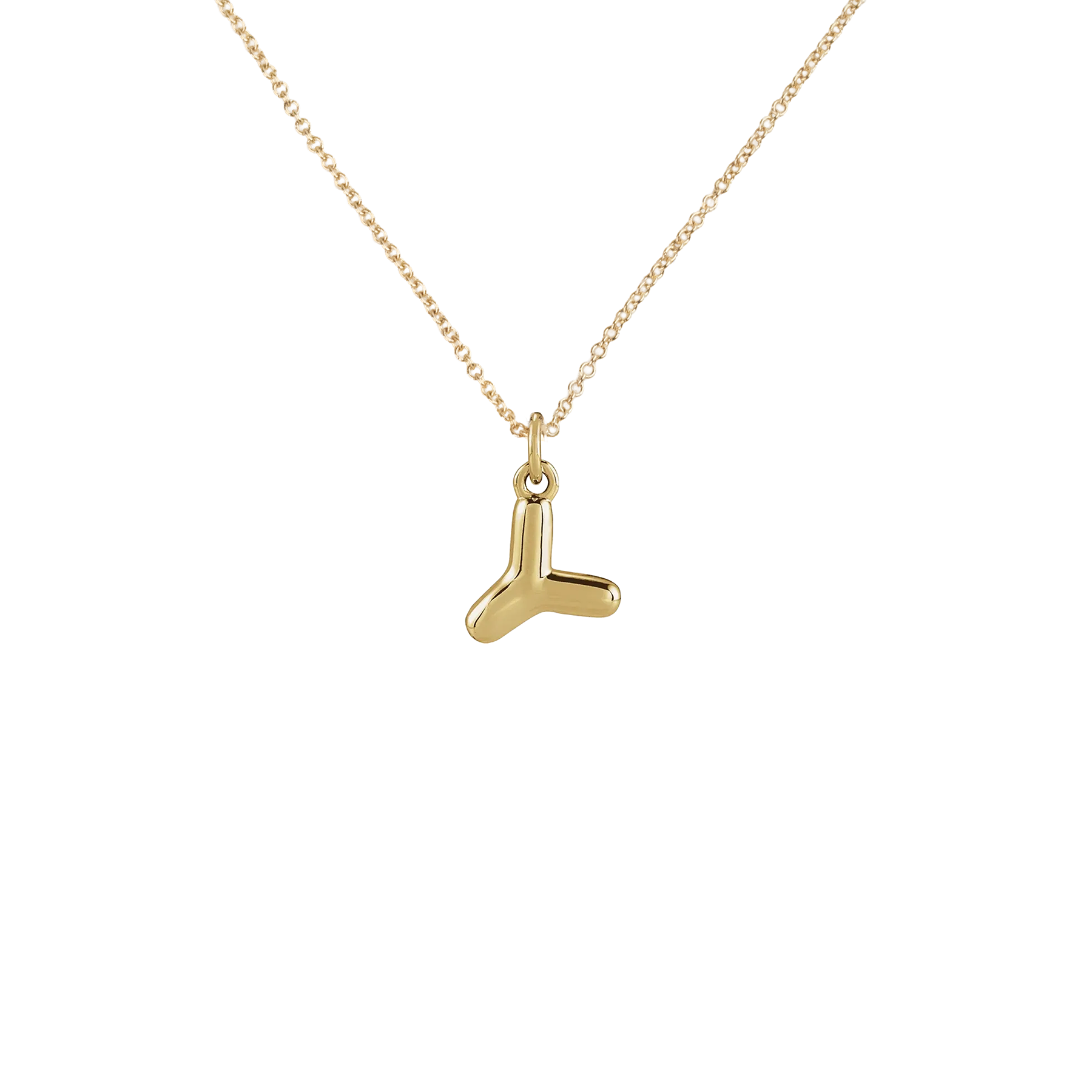 14k Bubble Letter Necklace