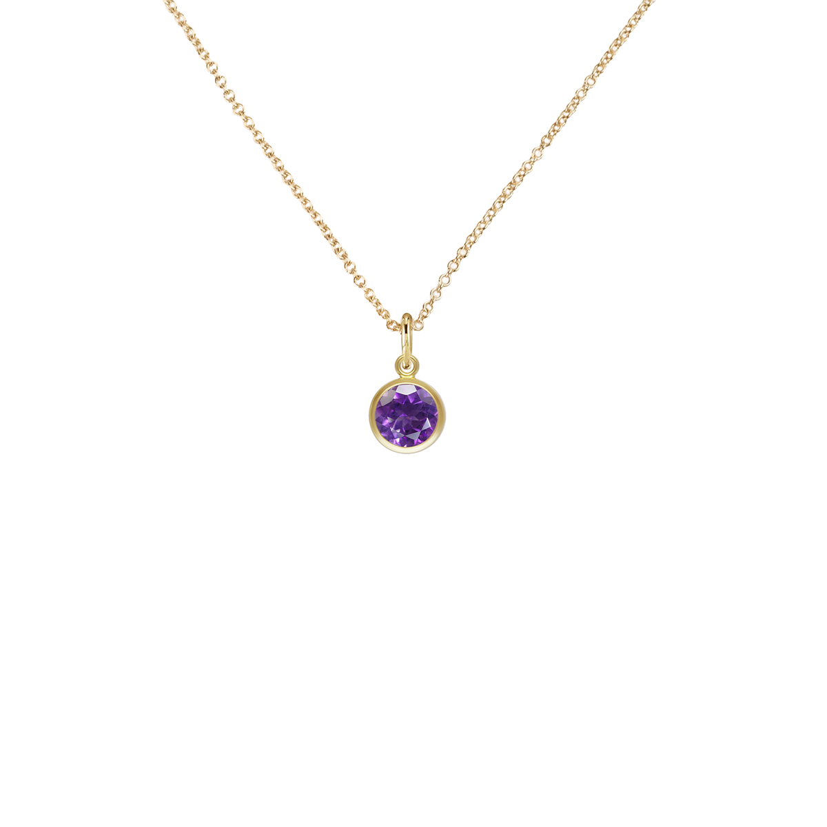 Gold Filled Crystal Charm Birthstone Necklace